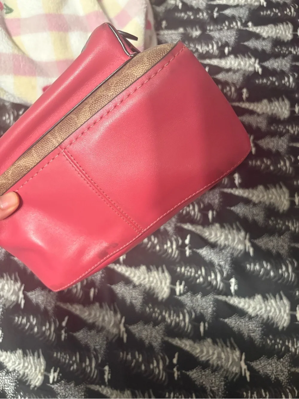 Coach Mini Backpack in Signature Canvas and Pink Leather
